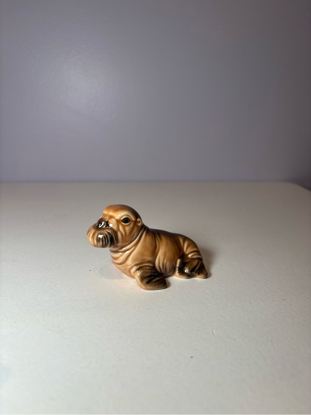 Goebel Glossy Brown Walrus Ceramic Figurine 36534